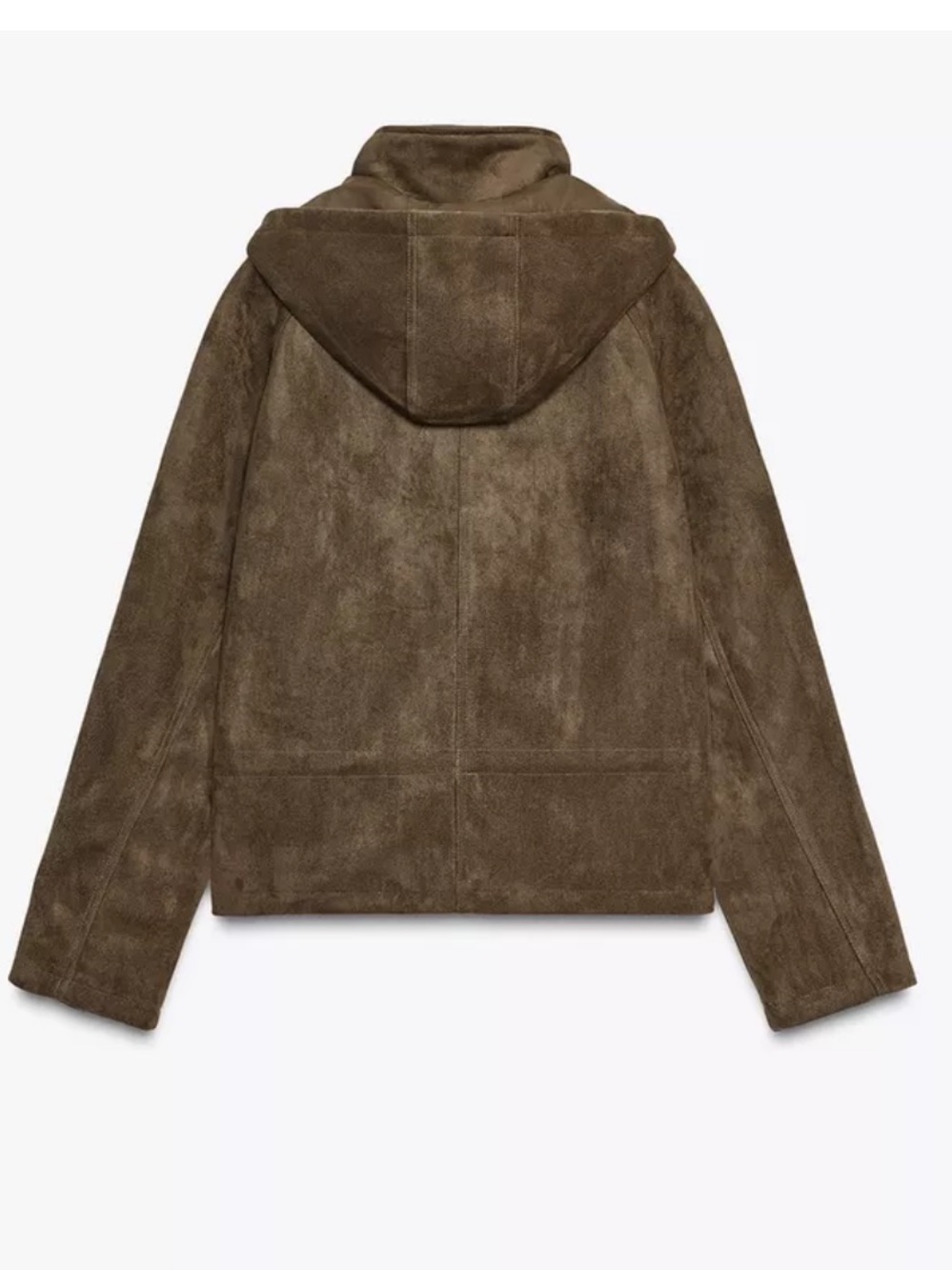 Zara NWT hooded faux suede jacket 8372/284 - Picture 5 of 11